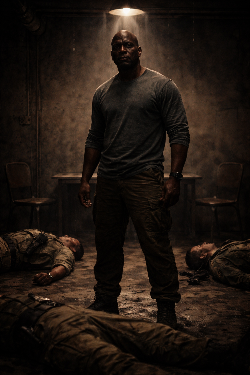 Doom in the interrogation room — three superior officers dismantled on the floor