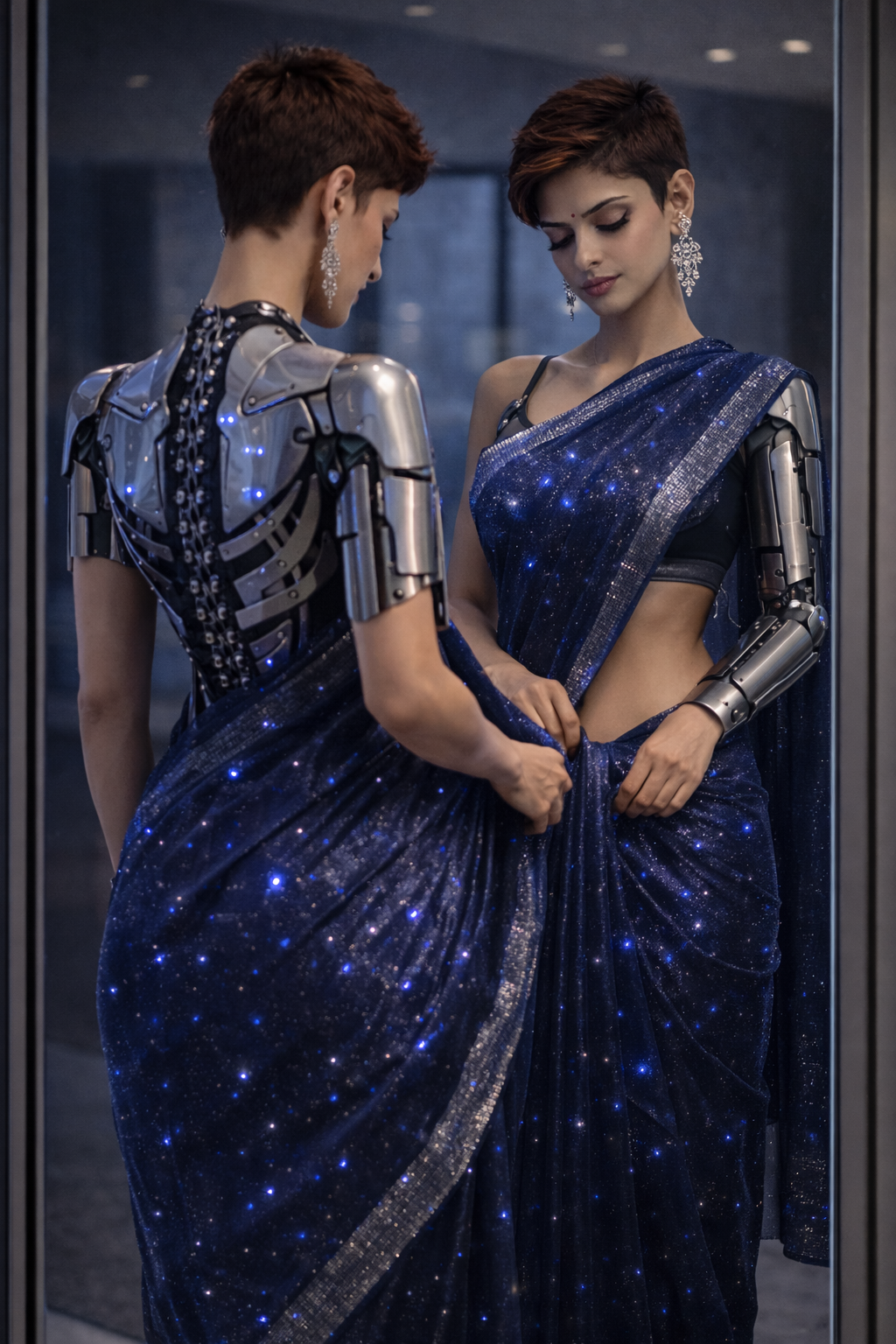 She didn’t wear clothes — she installed armor