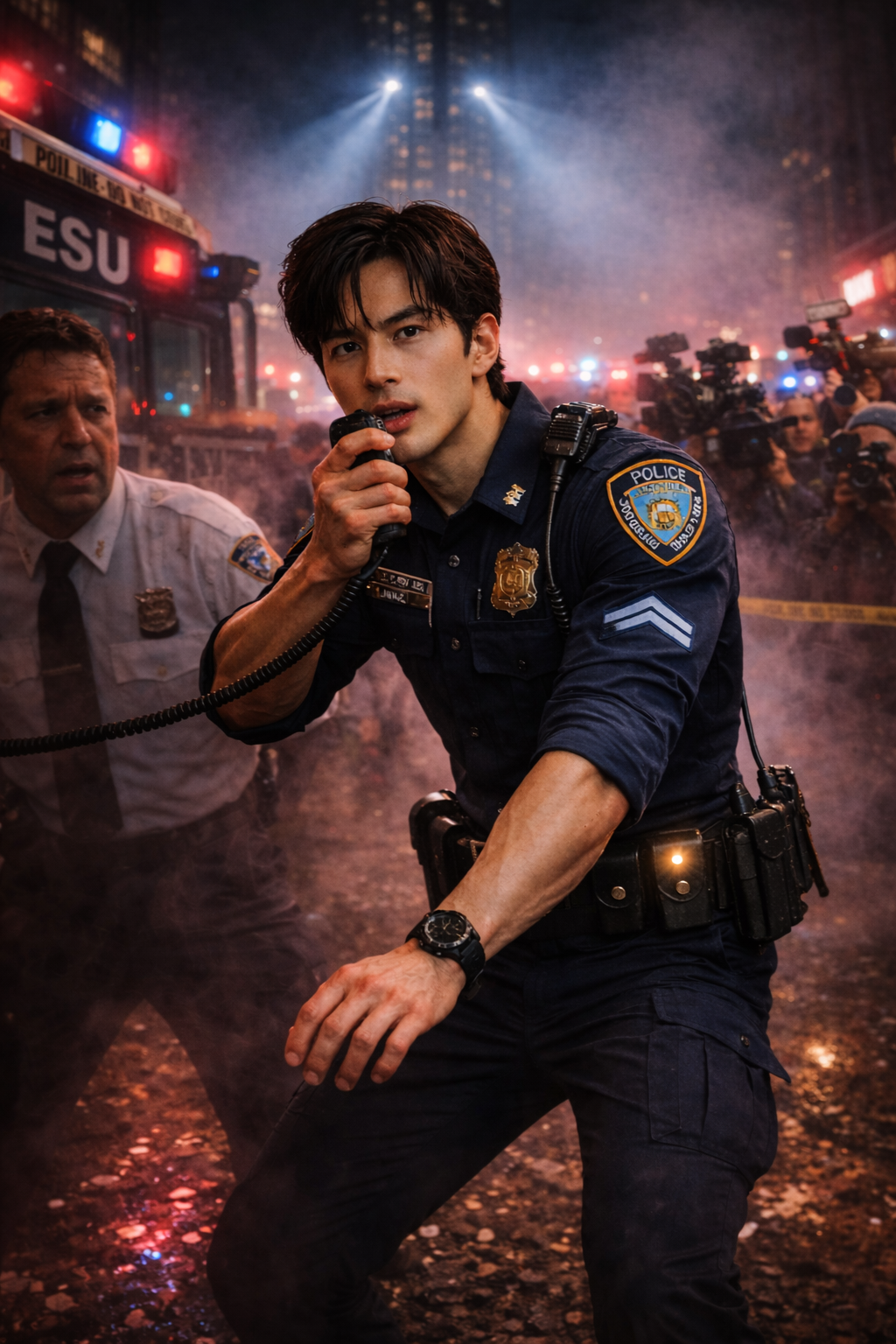 Miller at the tactical map — moving with lazy confidence that infuriated NYPD