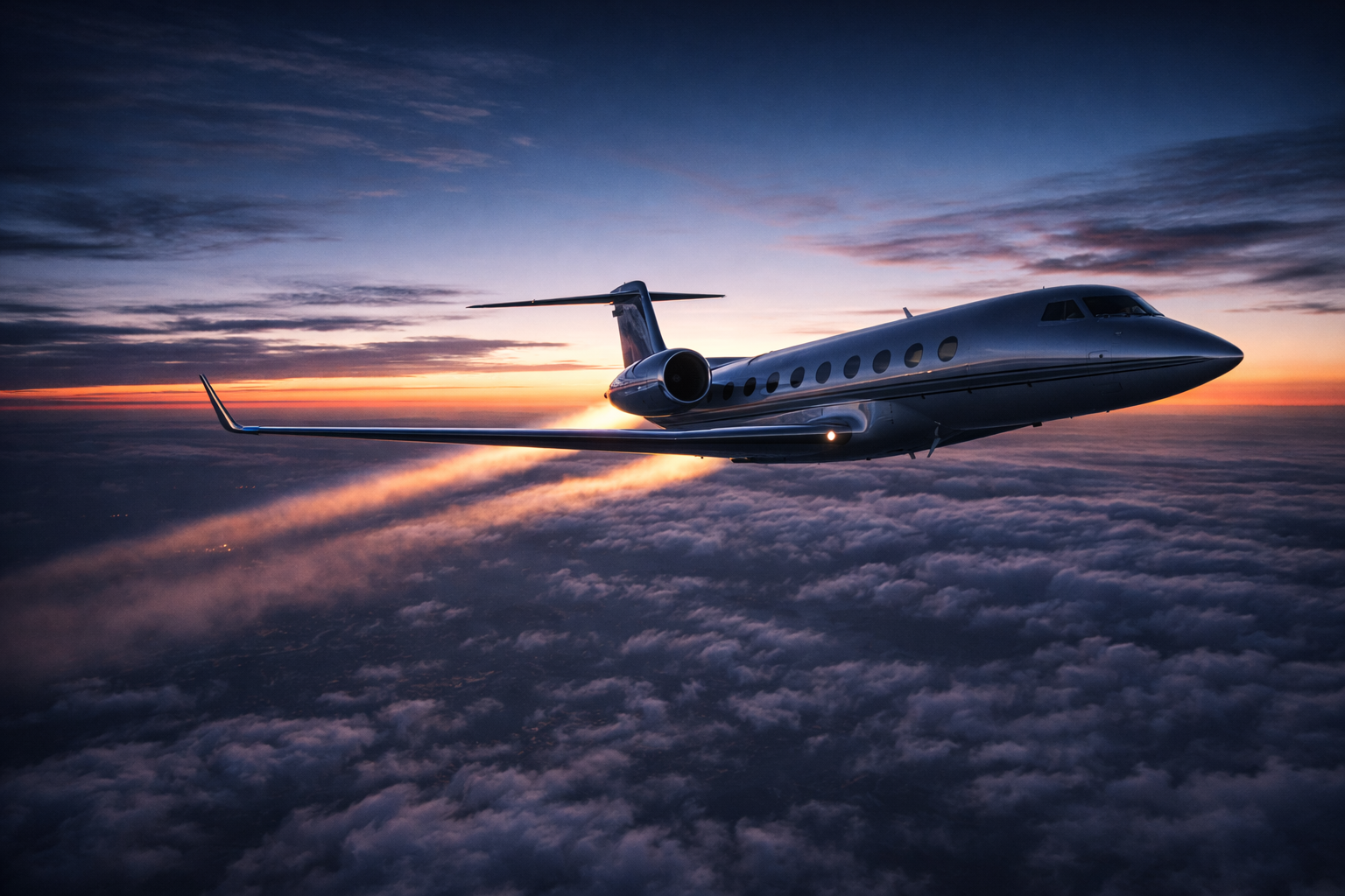 Gulfstream G650 — silver bullet screaming through the stratosphere